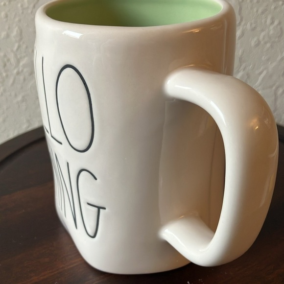 Rae Dunn: White with Pastel Green inside- Hello Spring- Coffee/Tea Mug - Picture 4 of 16